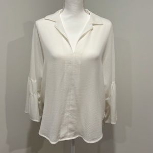 Ella Moss long sleeve crepe blouse